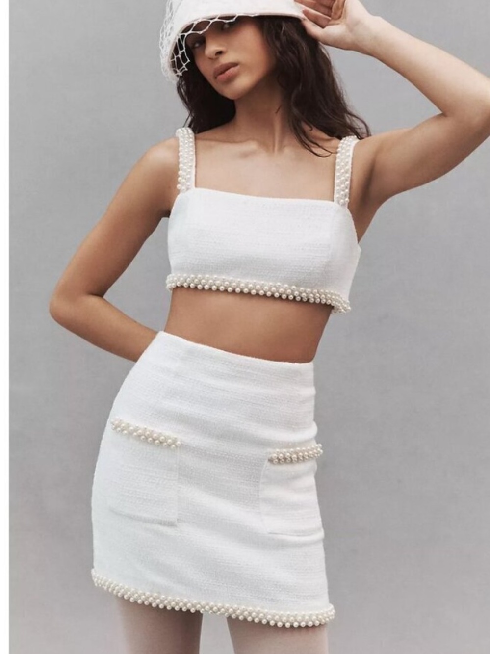 Anthropologie hutch tweed pearl SET size 12